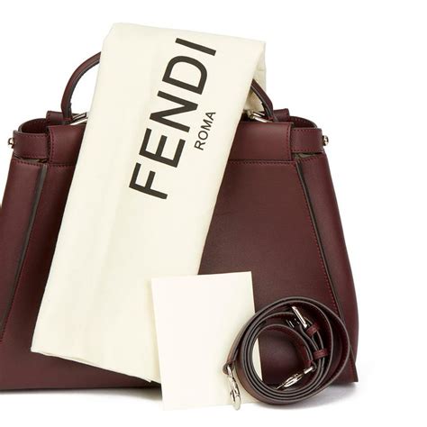 fendi peekaboo burgundy|fendi peekaboo regular size.